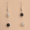 Boucles d oreilles mariage noir et blanc BO1180A