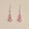 Boucles d oreilles rose cristal BO1205A