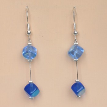 Boucles d oreilles bleus BO1175A