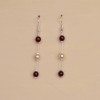 Boucles d oreilles mariage ivoire bordeaux BO1210A