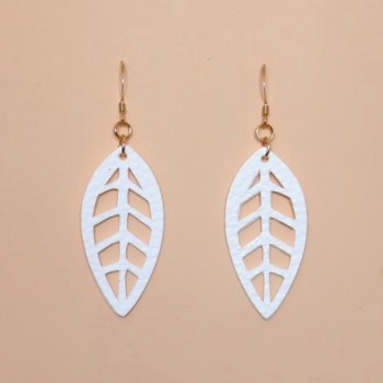 Boucles d'oreilles feuilles blanc BO7005