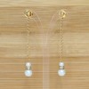 Boucles d'oreilles mariage blanc or strass BO6501