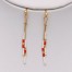 Boucles d'oreilles or rouge blanc BO6014