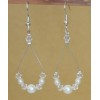 Boucles d'oreilles cristal et blanc BO1257A