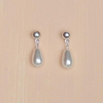 Boucles d'oreilles gouttes blanches BO1254A