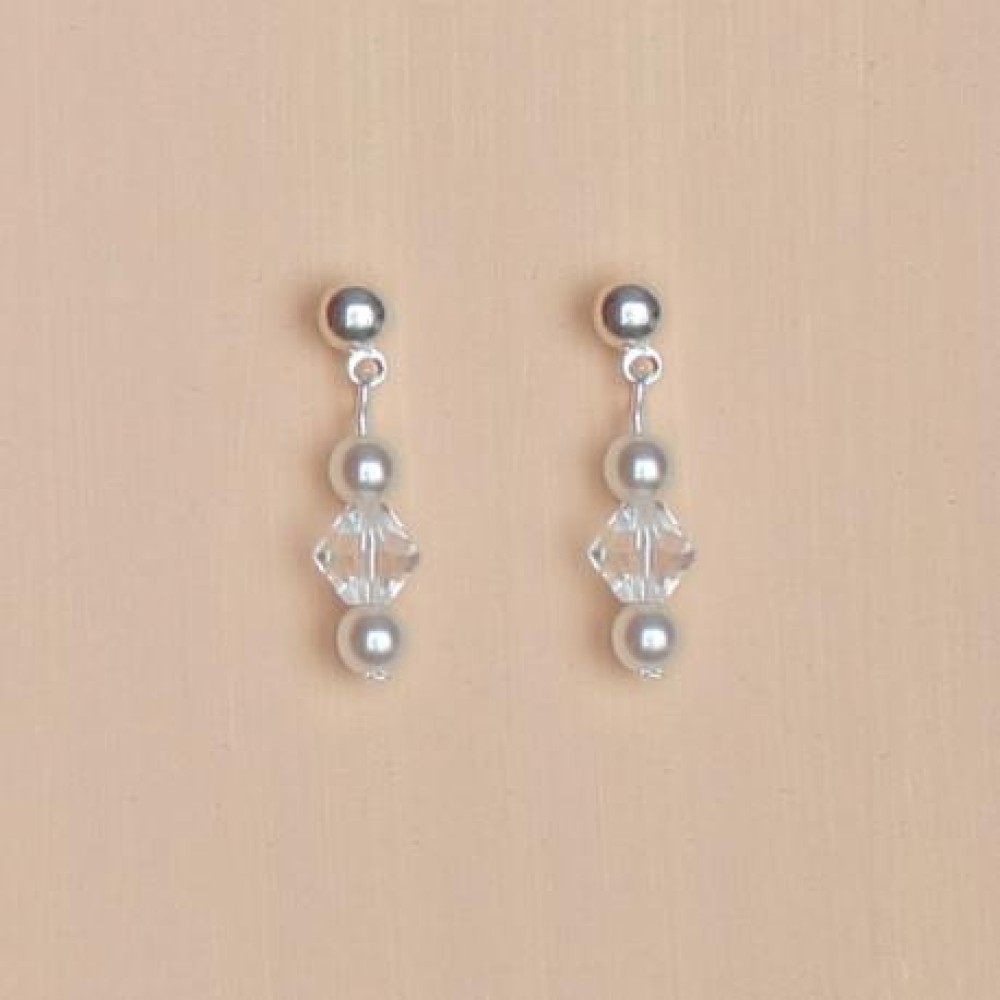Boucles d'oreilles blanc cristal
