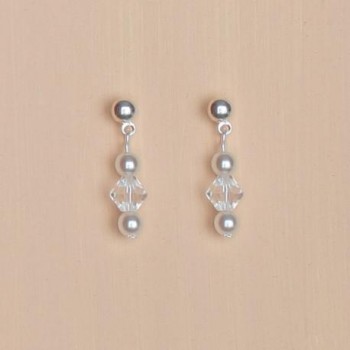 Boucles d'oreilles blanc cristal BO1254B