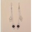 Boucles d'oreilles chocolat ivoire foncé cristal BO1247A Boucles d'oreilles chocolat ivoire foncé cristal BO1247A