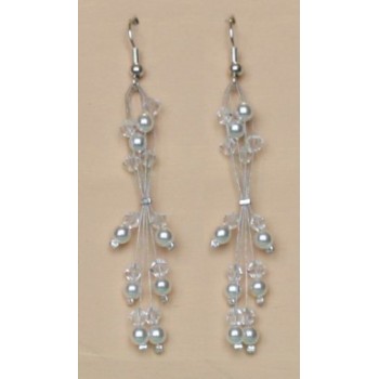 Boucles d'oreilles blanc cristal BO1240A