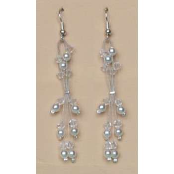 Boucles d'oreilles blanc cristal BO1240A