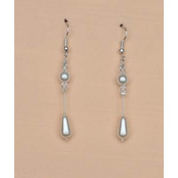 Boucles d oreilles blanc cristal BO1221A