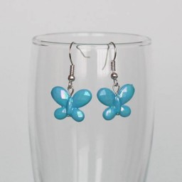 Boucles d'oreilles papillon turquoise BO334