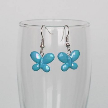 Boucles d'oreilles papillon turquoise BO334