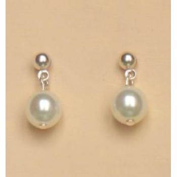 Boucles d oreilles blanches BO1138D