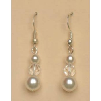 Boucles d oreilles blanc cristal BO1138C
