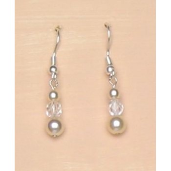 Boucles d oreilles ivoire cristal BO1142Z