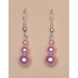 Boucles d oreilles rose BO1153A