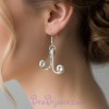 Boucles d'oreilles mariage blanc argent strass BOA339