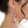 Boucles d'oreilles argent fuchsia BOA351A