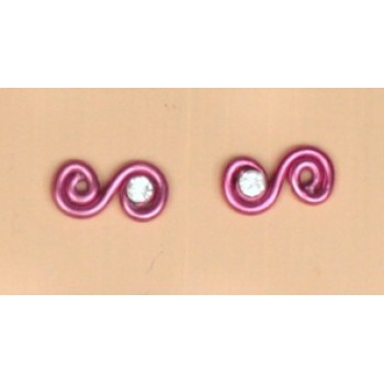 Boucles d oreilles aluminium rose BOA200