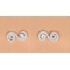 Boucles d oreilles aluminium blanc BOA200B