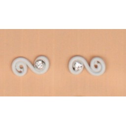 Boucles d oreilles aluminium blanc BOA200B