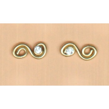 Boucles d oreilles aluminium doré BOA207