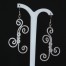 Boucles d'oreilles aluminium argent BO357