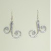 Boucles d'oreilles aluminium argentées BOA353