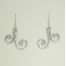 Boucles d'oreilles aluminium argentées BOA353