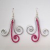 Boucles d'oreilles argent fuchsia BOA351B