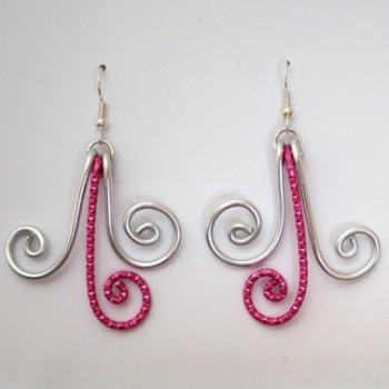 Boucles d'oreilles argent fuchsia BOA351B