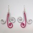 Boucles d'oreilles argent fuchsia BOA351B