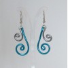 Boucles d'oreilles argent et turquoise BOA350