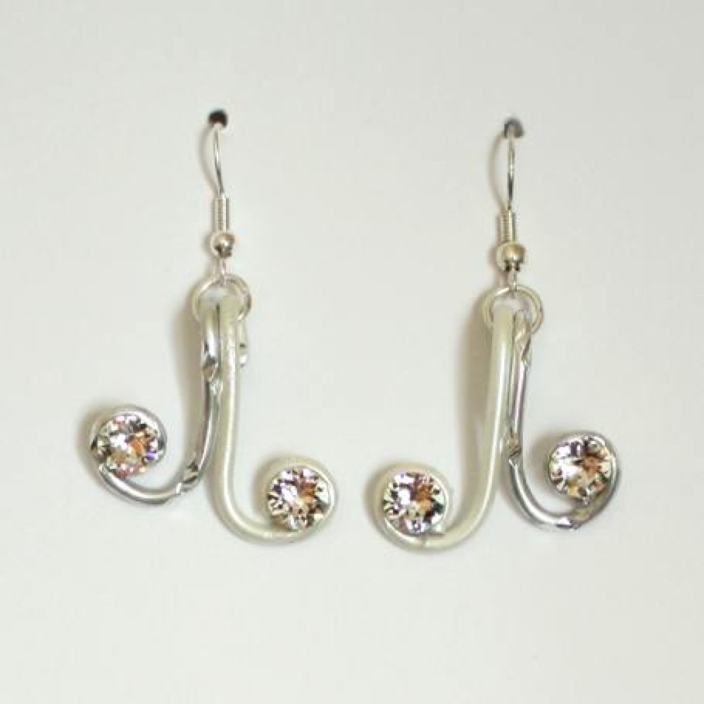 Boucles d'oreilles mariage blanc argent strass Boucles d'oreilles mariage blanc argent strass