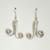 Boucles d'oreilles mariage blanc argent strass BOA339