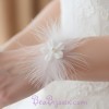 Bracelet fleur plumes blanc BR1242B