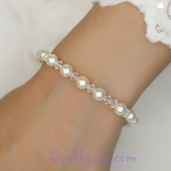 Bracelet mariage blanc cristal BR1262A