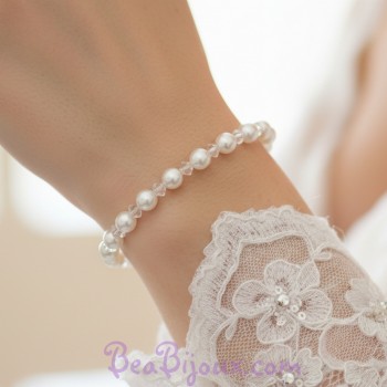 Bracelet mariage blanc cristal BR1262A