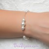 Bracelet perles blanches BR1162A