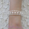 Bracelet mariage 3 rangs blanc cristal BR1260A