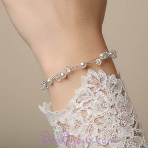 Bracelet mariage blanc cristal