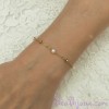 Bracelet mariage perles blanches et dorées BR5010