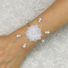 Bracelet mariage fleur soie blanc