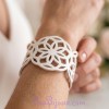 Bracelet mandala blanc simili cuir BR7002 Bracelet mandala blanc simili cuir BR7002