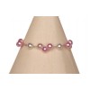Bracelet perles blanc et rose BR1153A