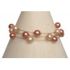 Bracelet perles pêche et corail BR1161A