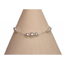 Bracelet perles blanches BR1162A