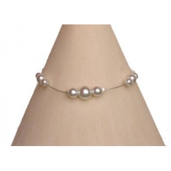 Bracelet perles blanches BR1162A