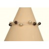 Bracelet perles ivoire et chocolat BR1165B